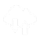 Cloud migration icon white NAK
